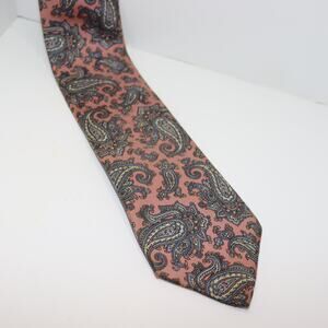 Wynwood‎ Collection Paisley Silk Necktie Dusty Rose Blue 3” Wide